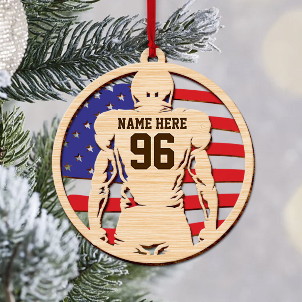 American Football Player Personalized Ornament Gift For Football Player For Football Lovers