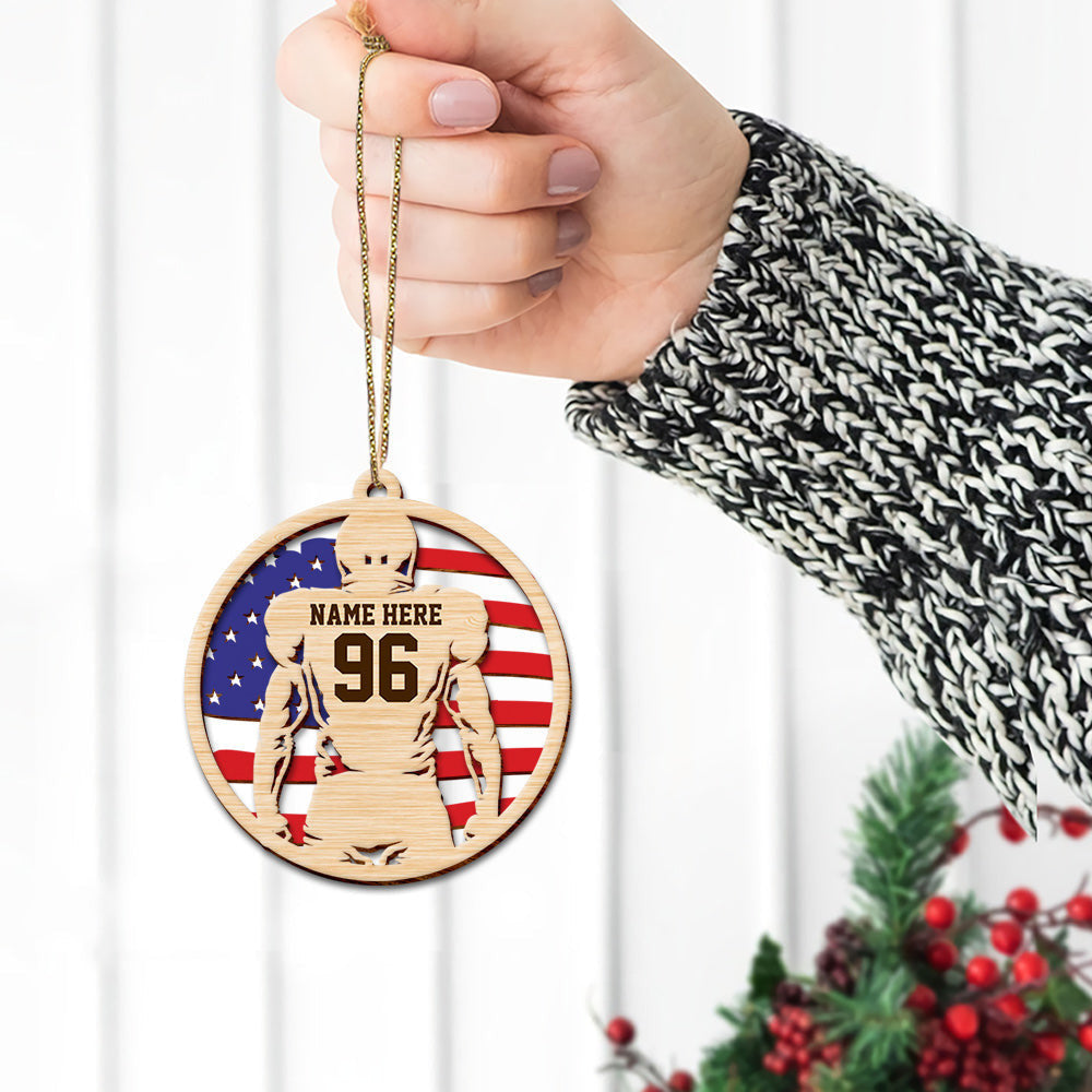 American Football Player Personalized Ornament Gift For Football Player For Football Lovers