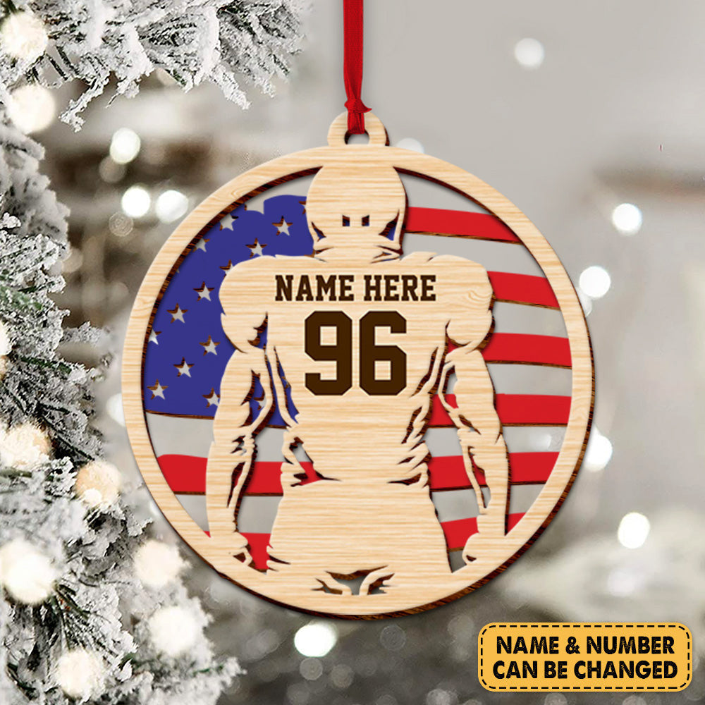 American Football Player Personalized Ornament Gift For Football Player For Football Lovers