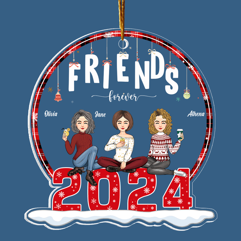Friends Forever - Personalized 2024 Acrylic Ornament