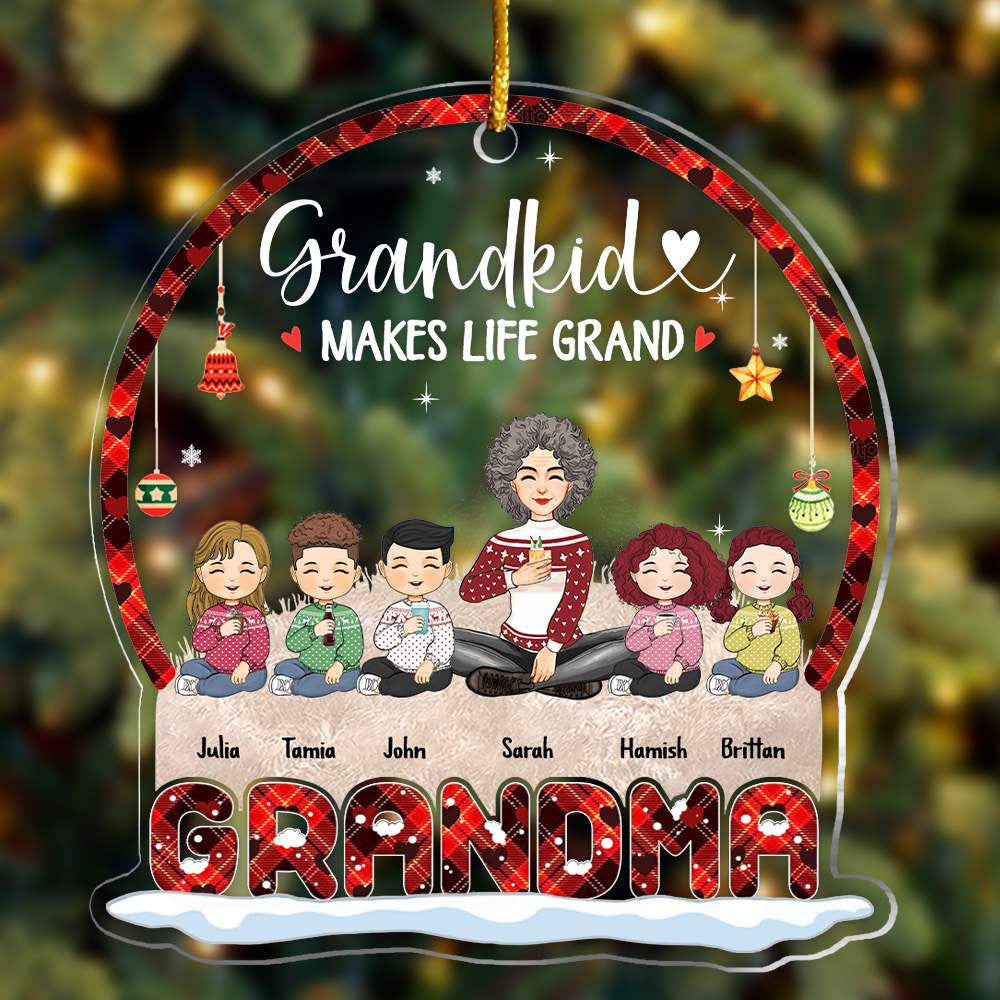 Grandkids Make Life Grand - Personalized Acrylic Ornament
