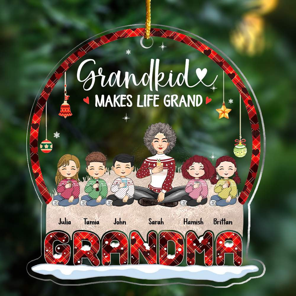 Grandkids Make Life Grand - Personalized Acrylic Ornament