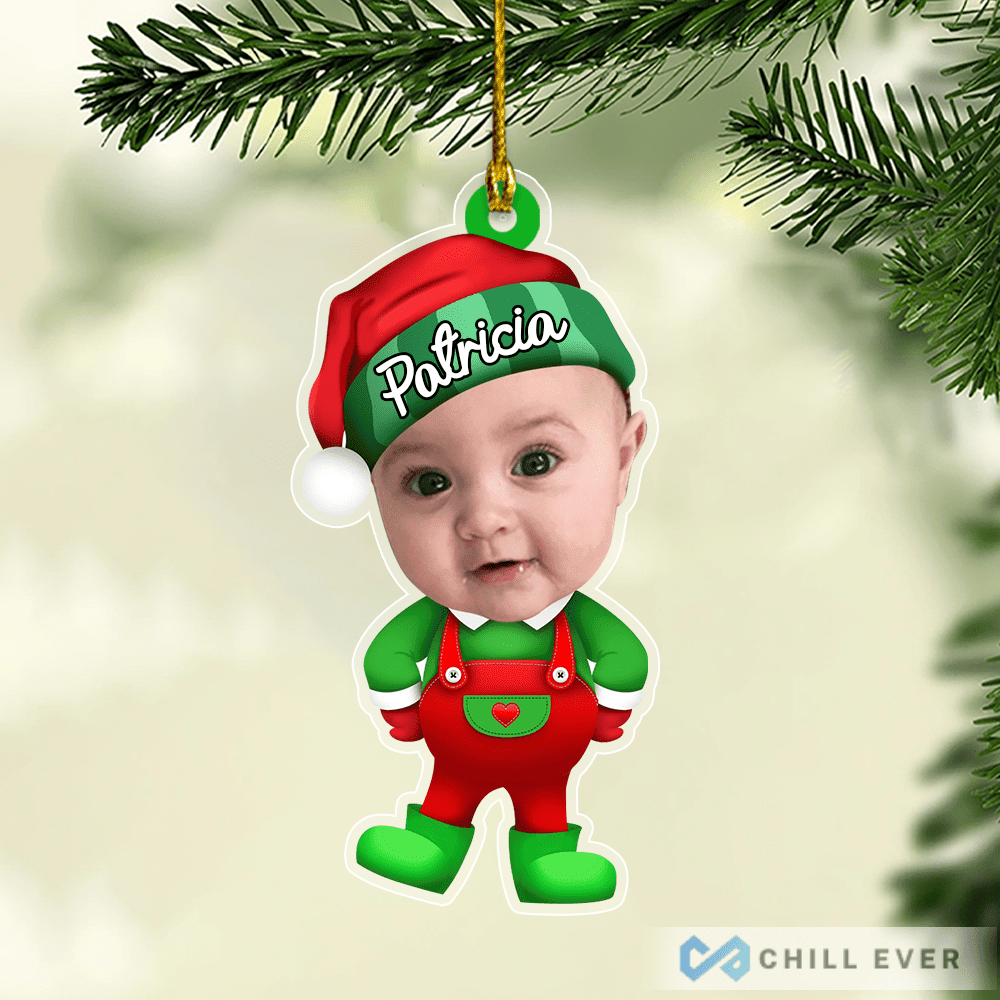 Personalized Photo Santa Christmas Ornament - Grandma & Grandkids Names | Unique And Thoughtful Gift For Grandparents