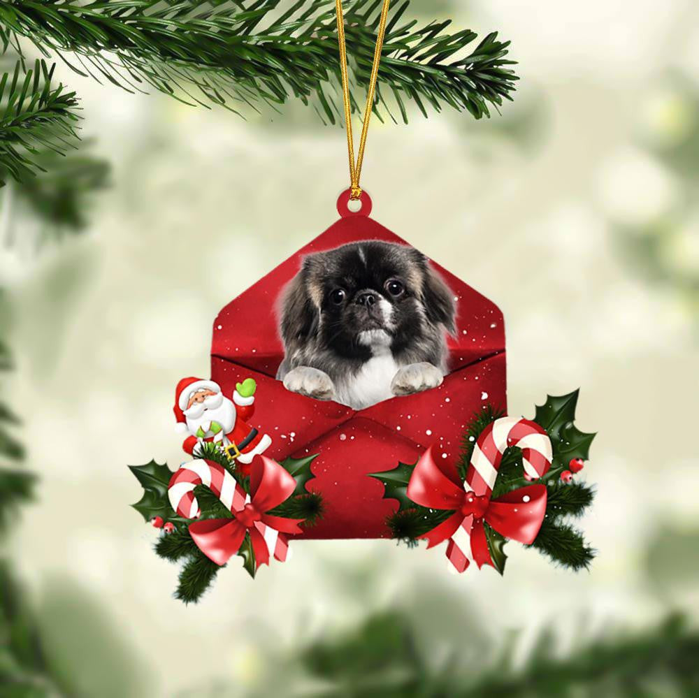 Pekingese Christmas Ornament - Xmas Dog Gifts - Acrylic Dog Ornament - Suitable For Christmas Decor - Unique Gift For Dog Lovers