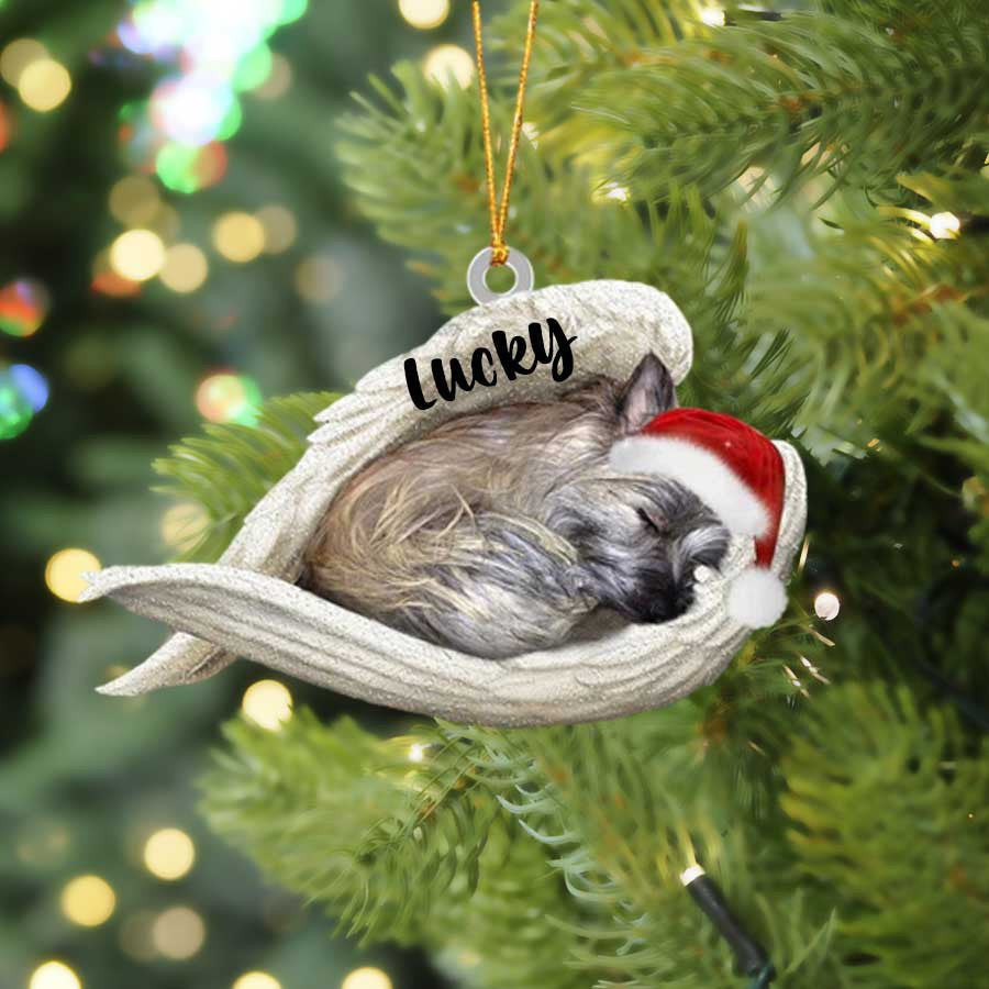 Cairn Terrier Sleeping Angel Christmas Ornament - Memorial Dog Gift