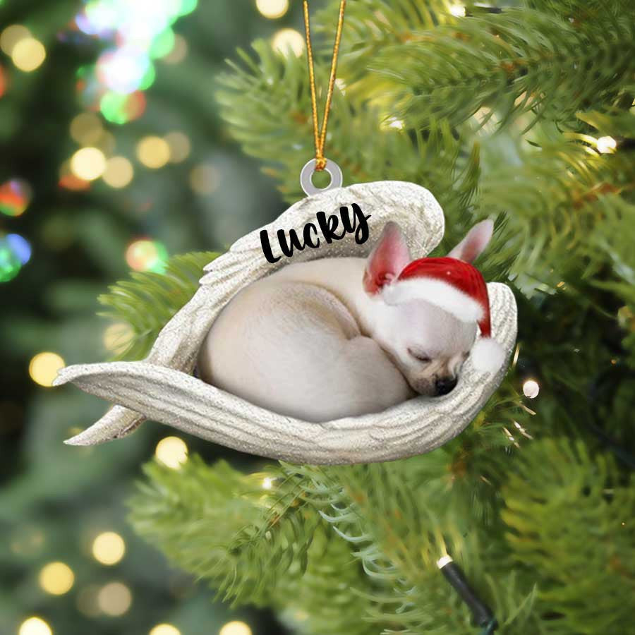 Chihuahua Sleeping Angel Ornament - Memorial Dog Gift