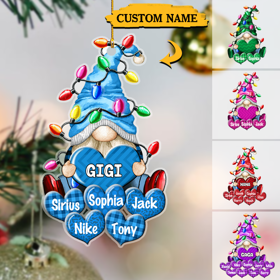 Christmas Light Gnome - Sweet Heart & Kids Will Love It! Perfect For Decorating Your Home During The Holiday Season.