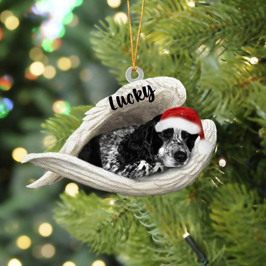 Blue Roan Cocker Spaniel Sleeping Angel Christmas Ornament - Memorial Dog Gift