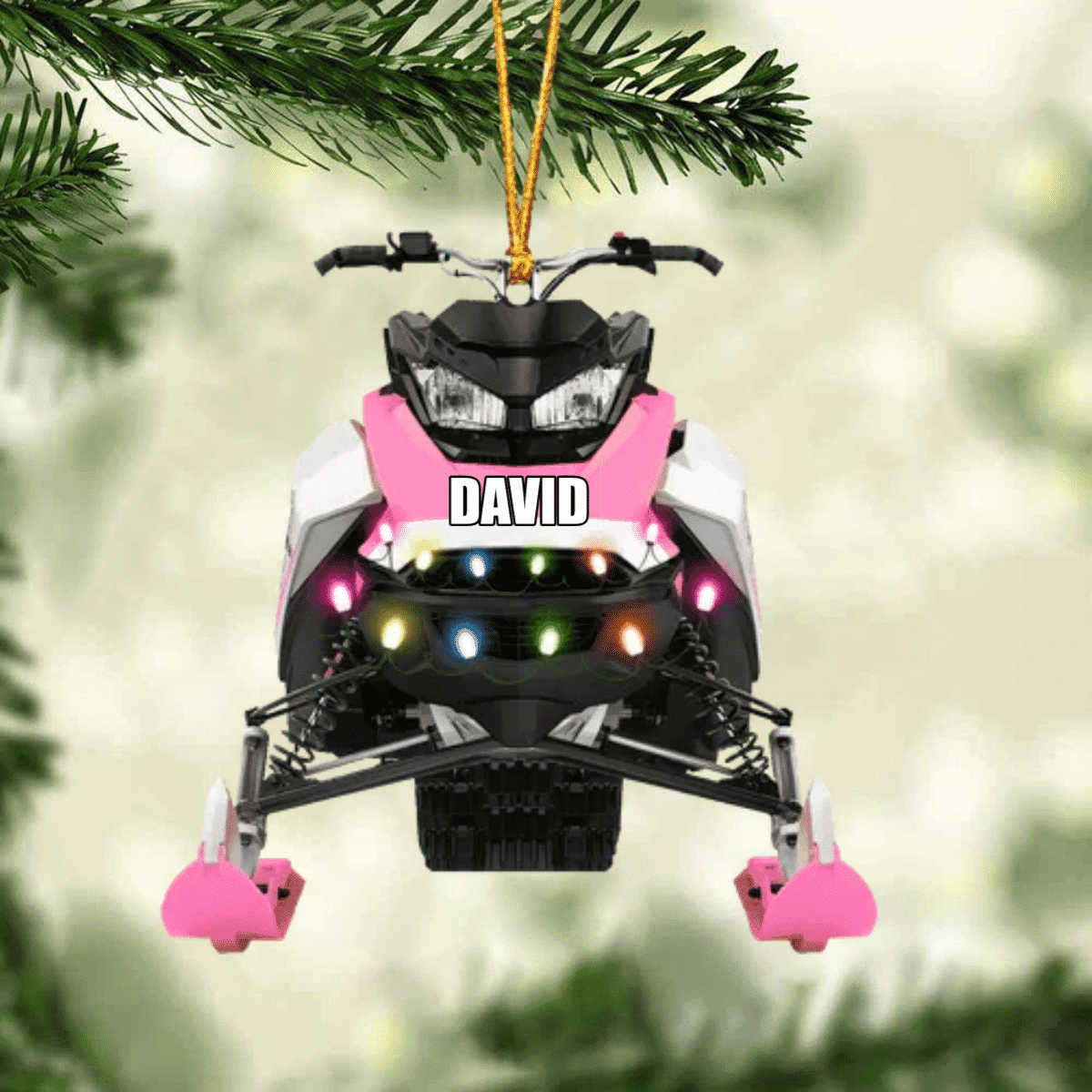 Snowmobile Gear - Christmas Ornament - Snowmobile Lovers - Gift - Personalized - Suitable For Winter - Ideal For Snowmobile Enthusiasts