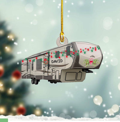 Personalized Camping Christmas Ornament, Custom Name Camper Decoration, Great Gift For Campers