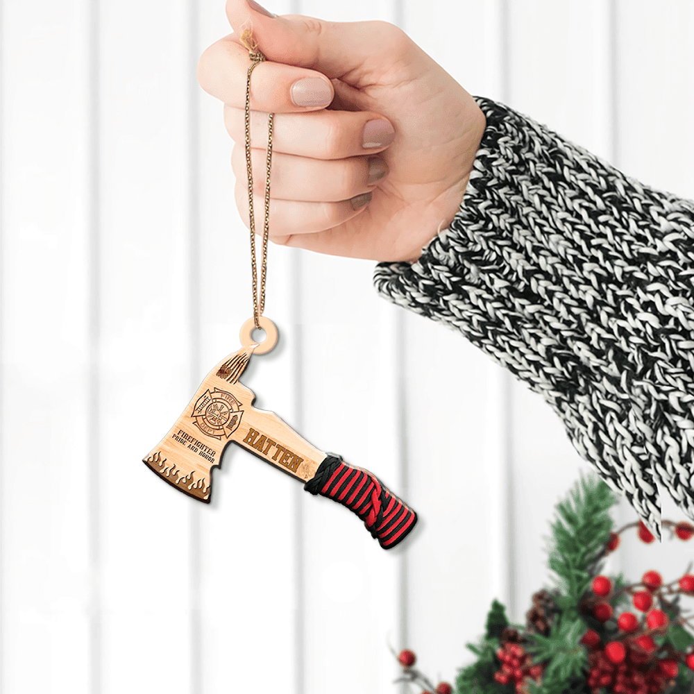 Personalized Firefighter Christmas Ornament - Ideal Gift For Firefighters - Suitable For Christmas Decorations - Long-Term Usage - Maximum Durability!