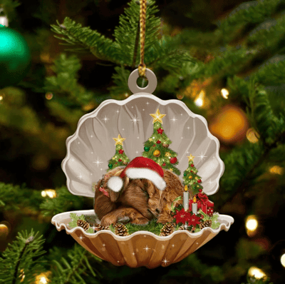 Goat Sleeping In Dog Ornament For Christmas, Flat Acrylic