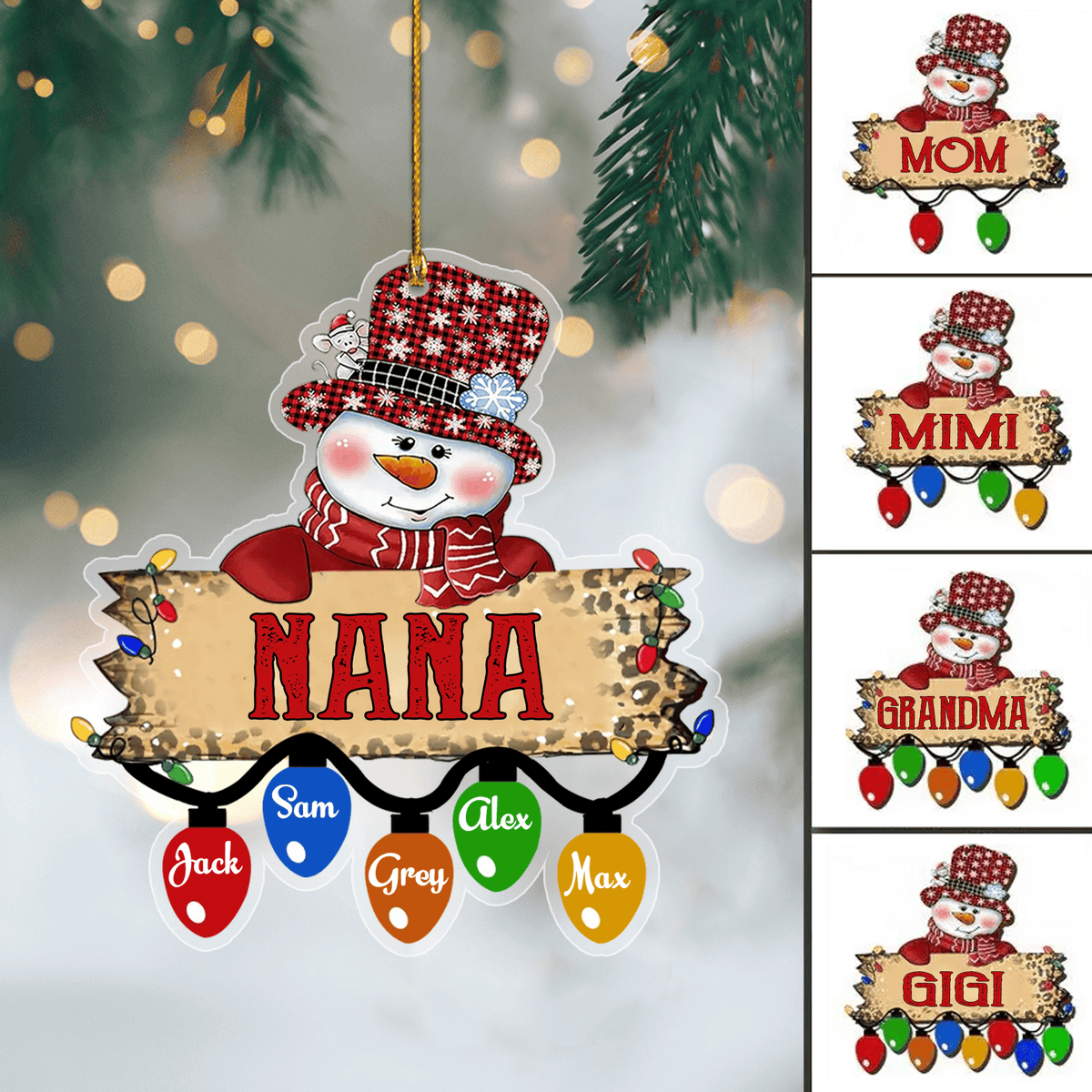 Personalized Snowman Lantern Ornament - Perfect Decor For Christmas And Winter - Ideal Gift For Family And Friends - Suitable For Holiday Season