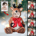 Custom Baby Costume Photo Animal Kids Ornament, Funny Ornament Xmas Gift For Baby's First Christmas