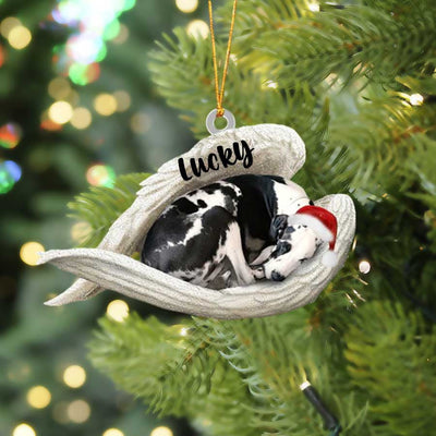 Custom Great Dane Sleeping Angel Christmas Ornament - Memorial Dog Gift