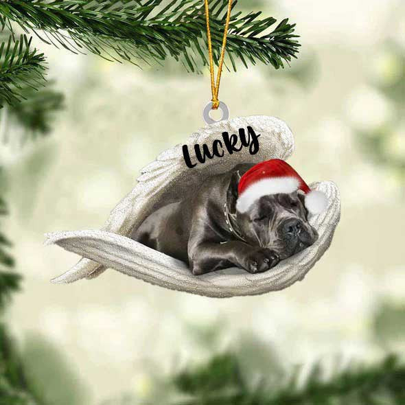 Personalized Cane Corso Angel Christmas Ornament - Customizable Gift For Dog Lovers, Perfect For Memorial Or Holiday Decor