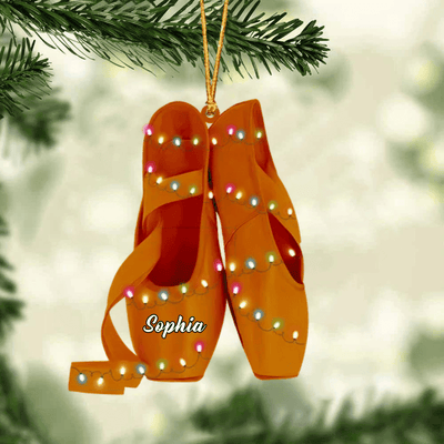 Ballet Pointe Shoes - Personalized Ornament For Ballet Dancers At Christmas