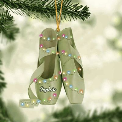 Ballet Pointe Shoes - Personalized Ornament For Ballet Dancers At Christmas