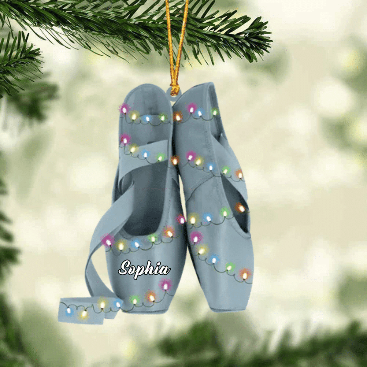 Ballet Pointe Shoes - Personalized Ornament For Ballet Dancers At Christmas