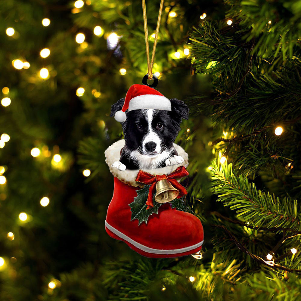 Border Collie Christmas Ornament - Two Sided Ornament Gift For Border Collie Lovers
