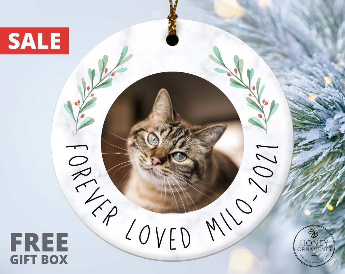 Cat Memorial Christmas Ornament Pet Ornament Personalized Cat Loss Gift Cat Memorial Gift Cat Sympathy Gift Custom Cat Lover Gift