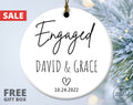Engaged Christmas Ornament, Personalized Newly Engaged Couple Ornament, Engagement Christmas Gift For Her, Wedding Gift, Engaged Ornament