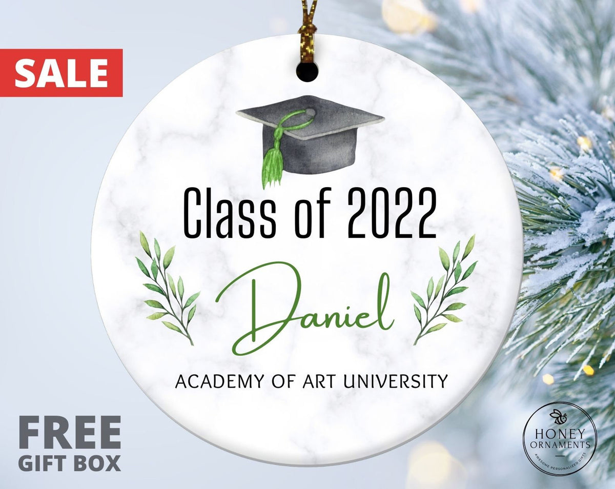 Personalized Graduation Ornament, Custom Graduate Ornament, College Graduation Gift, Class Of 2023 Ornament