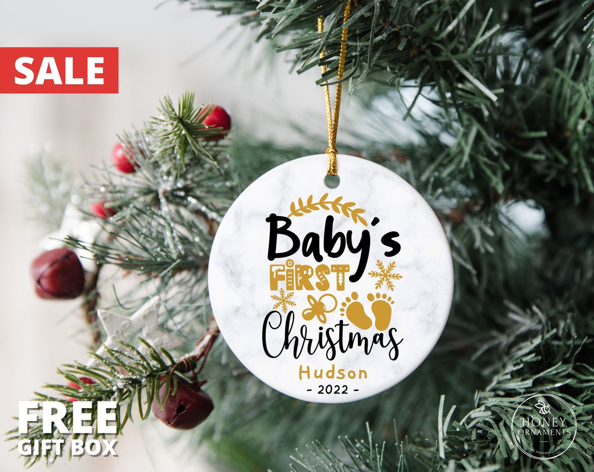 Baby's First Christmas Ornament, 2023 New Baby Ornament, Personalized My First Christmas Ornament, Baby Girl Baby Boy 1st Christmas Ornament