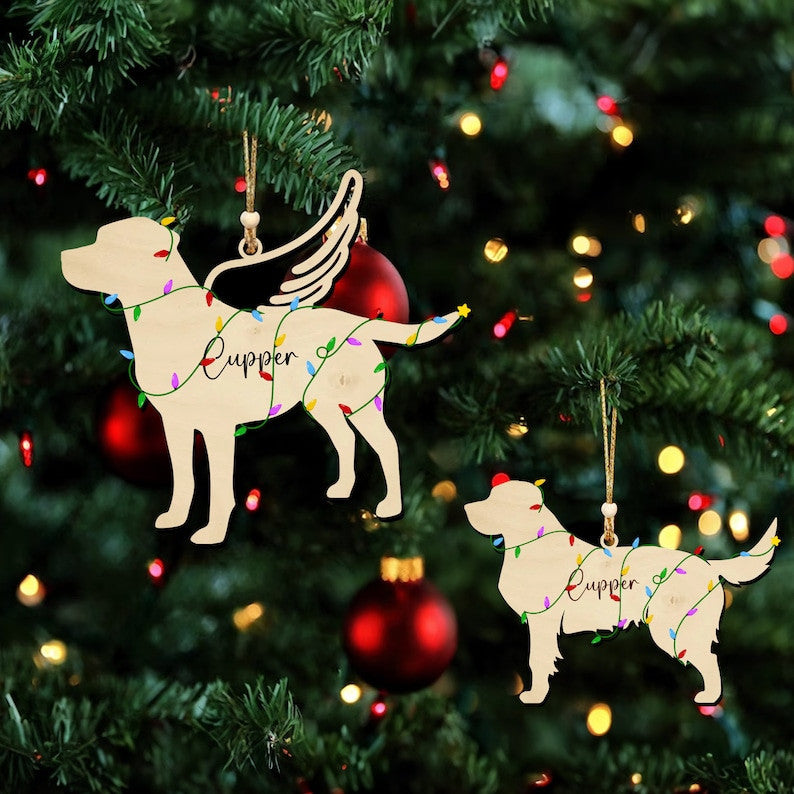 Custom Dog Cat Pet Christmas Ornament, All Breeds Available| Wooden Pet Memorial Ornament| Pet Memorial Gift| Christmas Decor
