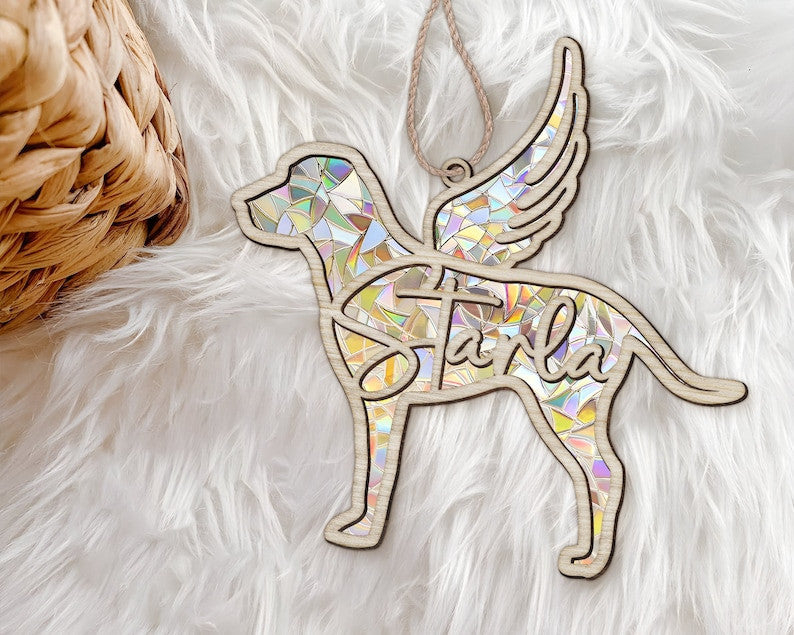 Custom Dog Breed Memorial Suncatcher| Pet Memorial Gift| Loss Of Pet Sympathy Gift| Gift For Mothers| Dog Memorial Gift L In Loving Memory