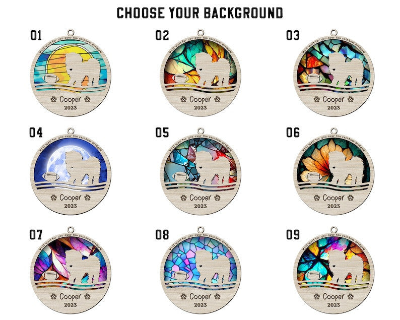 Personalized Pet Memorial Suncatcher| Loss Of Pet Sympathy Gift| Pet Memorial Gift| Pet Loss Gift| Customized Pet Gifts Upon Request