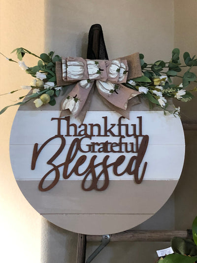 Fall Welcome Door Sign, Thanksgiving Door Hanger, Fall Wood Wreath, Fall Decor