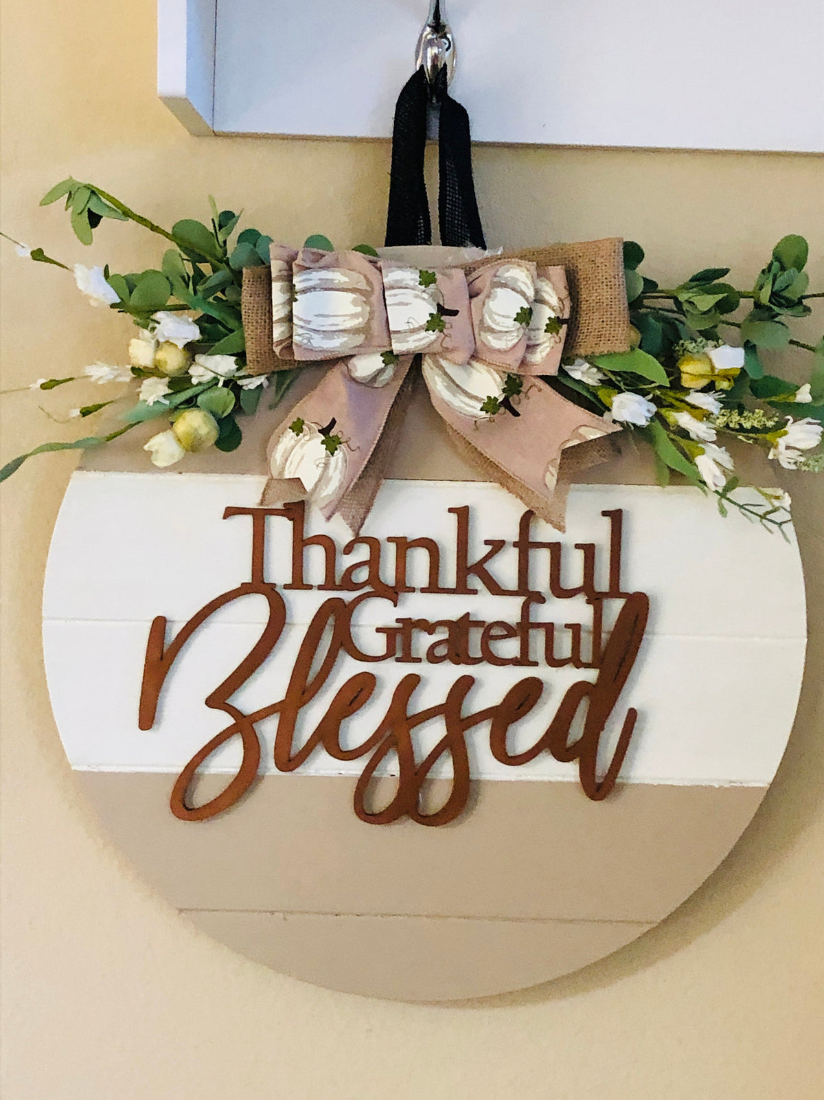 Fall Welcome Door Sign, Thanksgiving Door Hanger, Fall Wood Wreath, Fall Decor