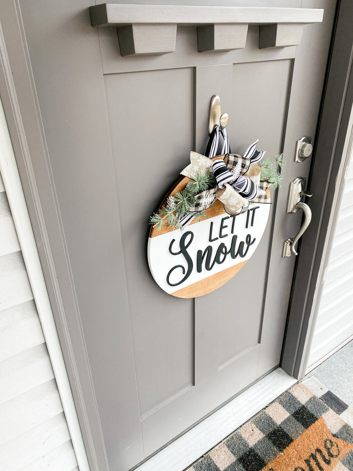 3D | Let it Snow | Front Door Decor | Christmas Wreath | Christmas Decor | Door Hanger | Door Wreath | Housewarming | Home Decor