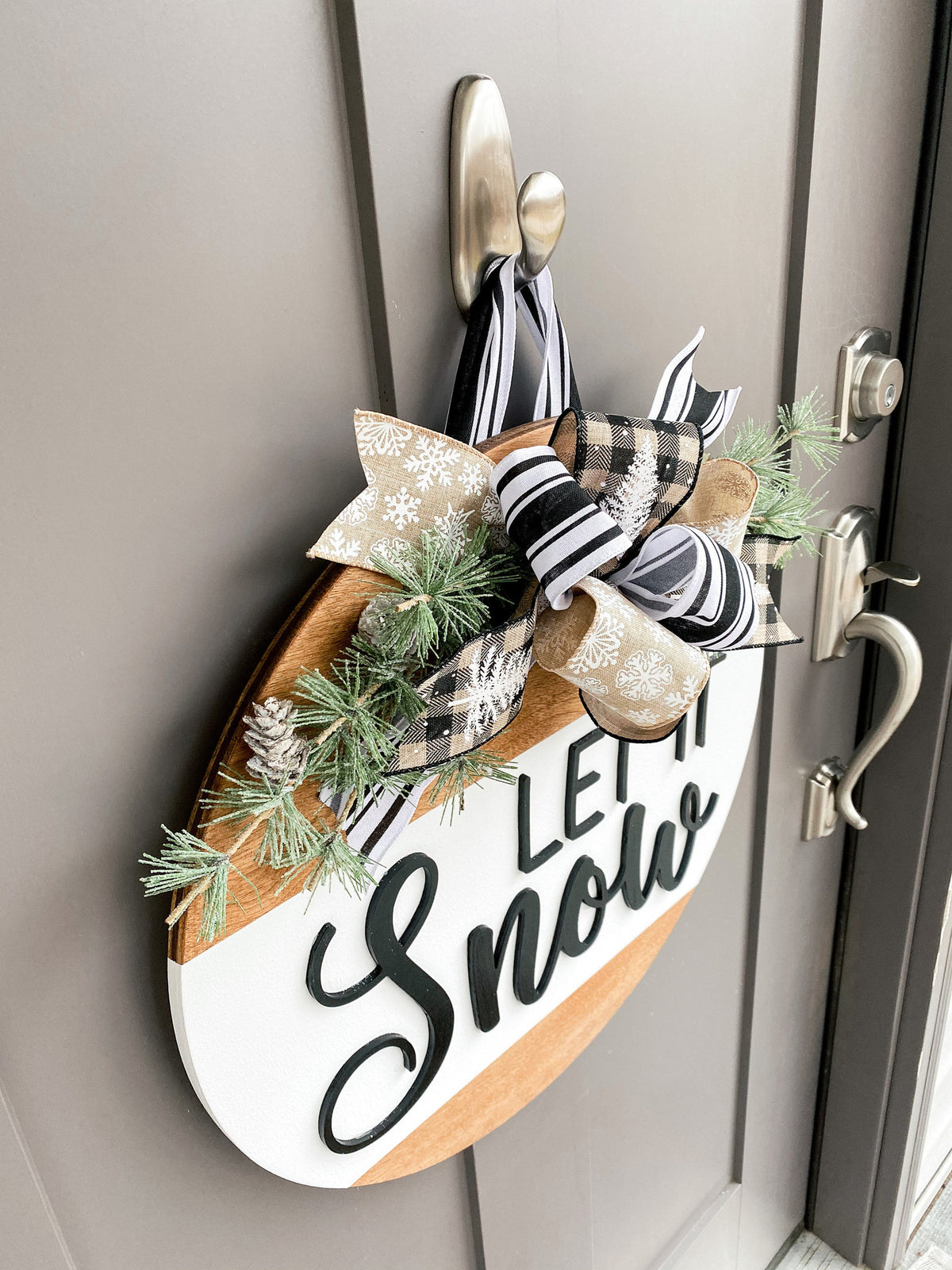 3D | Let it Snow | Front Door Decor | Christmas Wreath | Christmas Decor | Door Hanger | Door Wreath | Housewarming | Home Decor