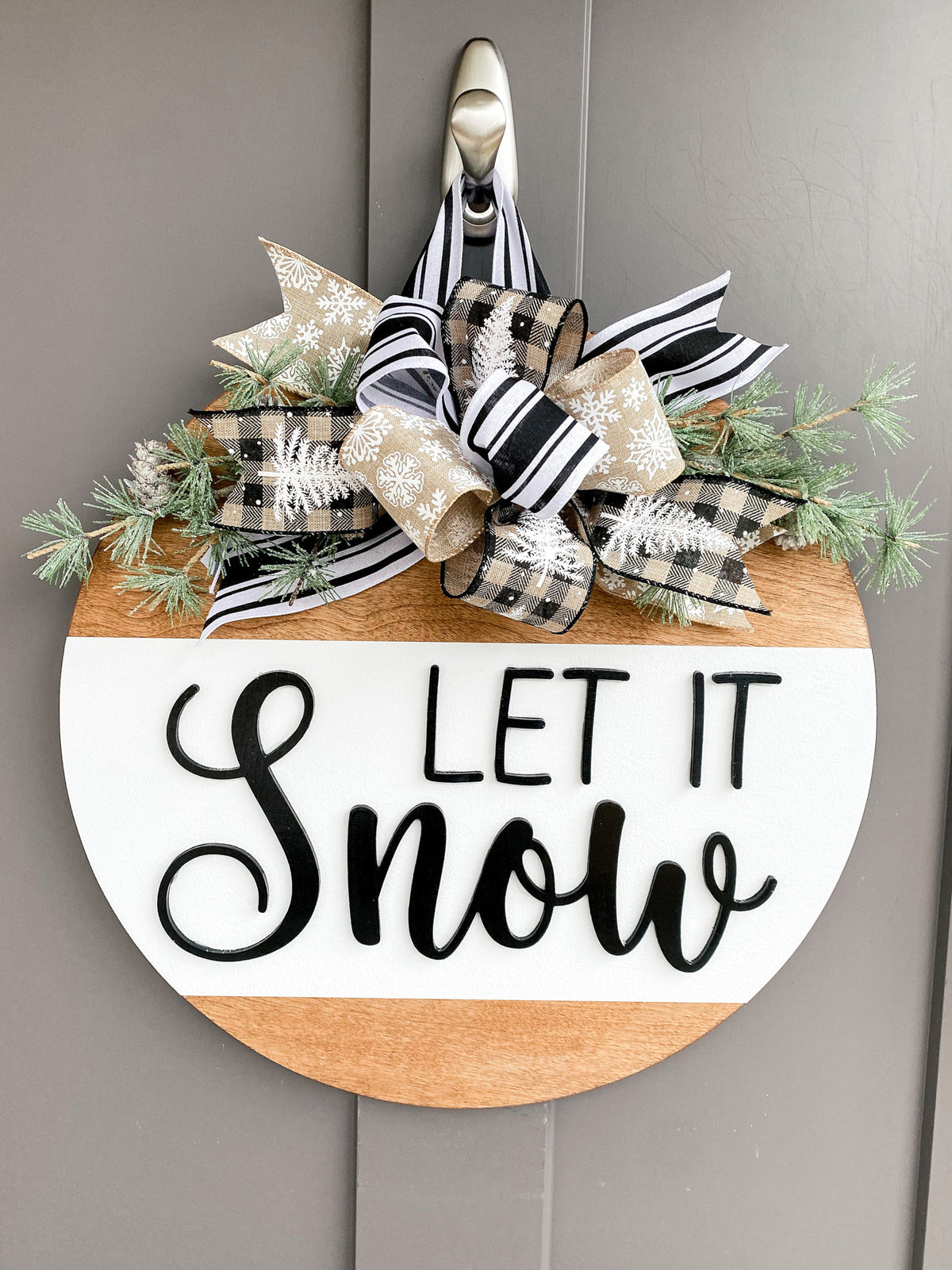 3D | Let it Snow | Front Door Decor | Christmas Wreath | Christmas Decor | Door Hanger | Door Wreath | Housewarming | Home Decor
