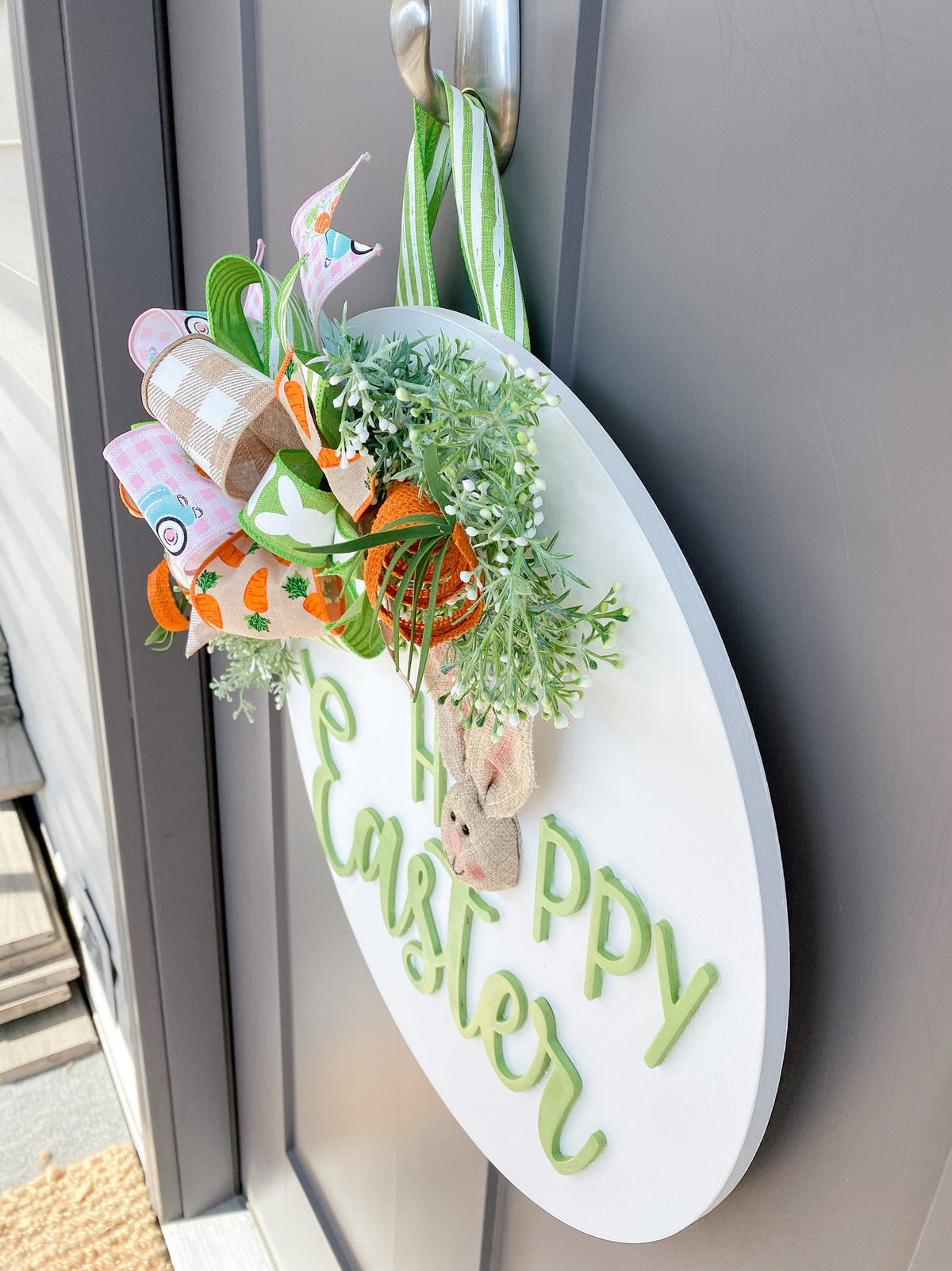 Happy Easter | Wood Door Hanger | Front Door Decor | Spring Door Hanger | Farmhouse Decor | 3D Lettering | Housewarming Gift | Realtor Gift