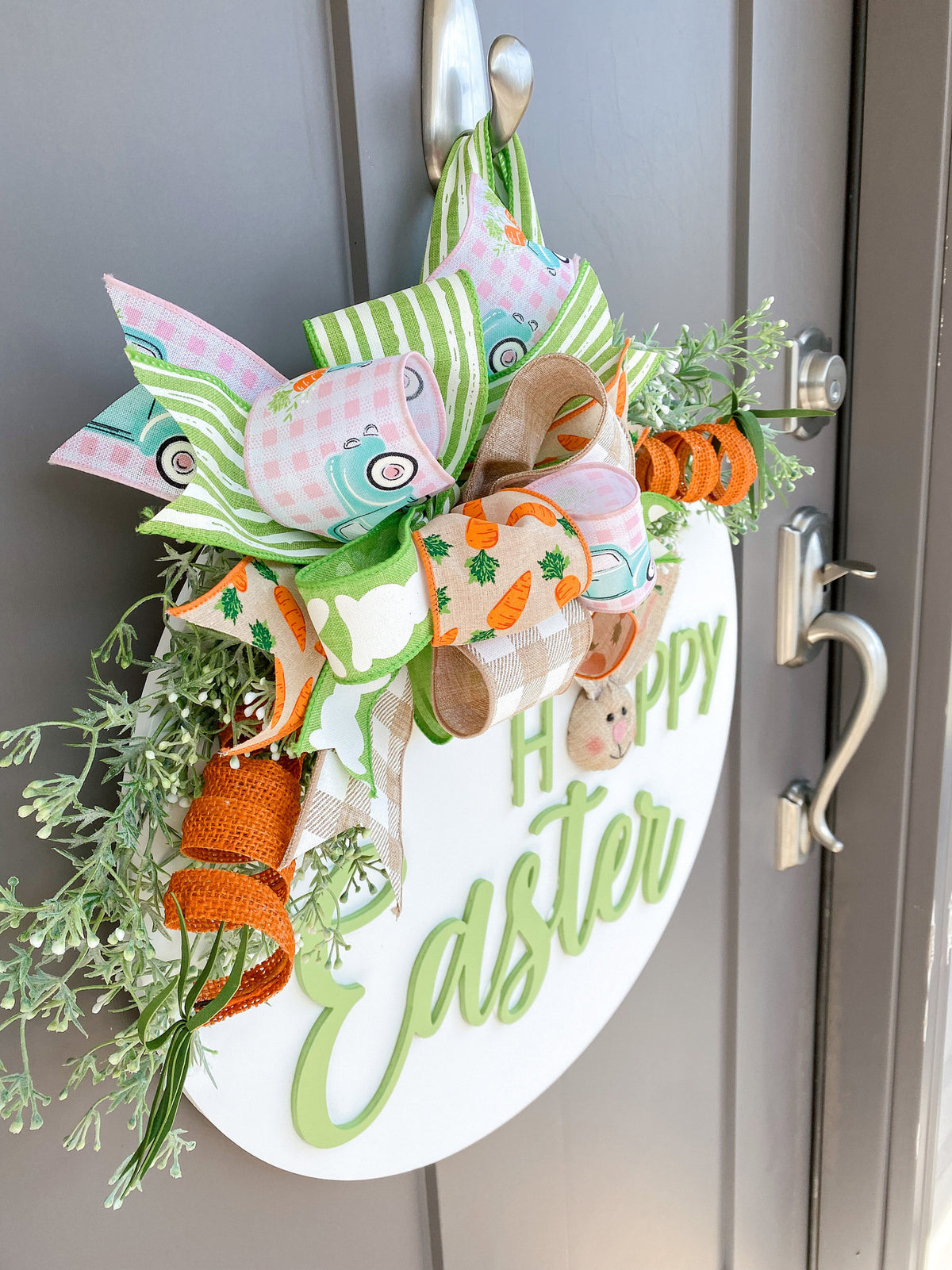 Happy Easter | Wood Door Hanger | Front Door Decor | Spring Door Hanger | Farmhouse Decor | 3D Lettering | Housewarming Gift | Realtor Gift