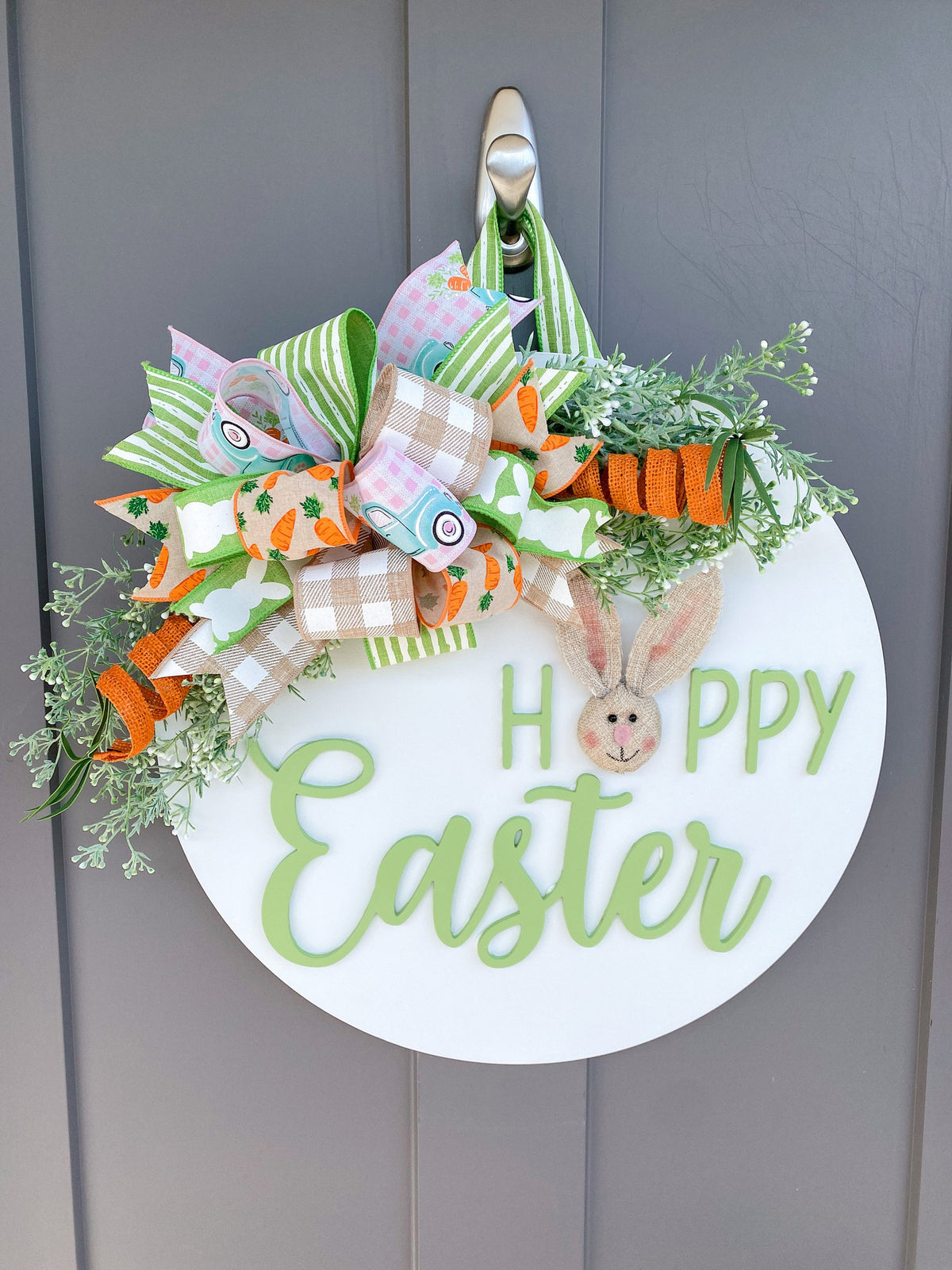 Happy Easter | Wood Door Hanger | Front Door Decor | Spring Door Hanger | Farmhouse Decor | 3D Lettering | Housewarming Gift | Realtor Gift