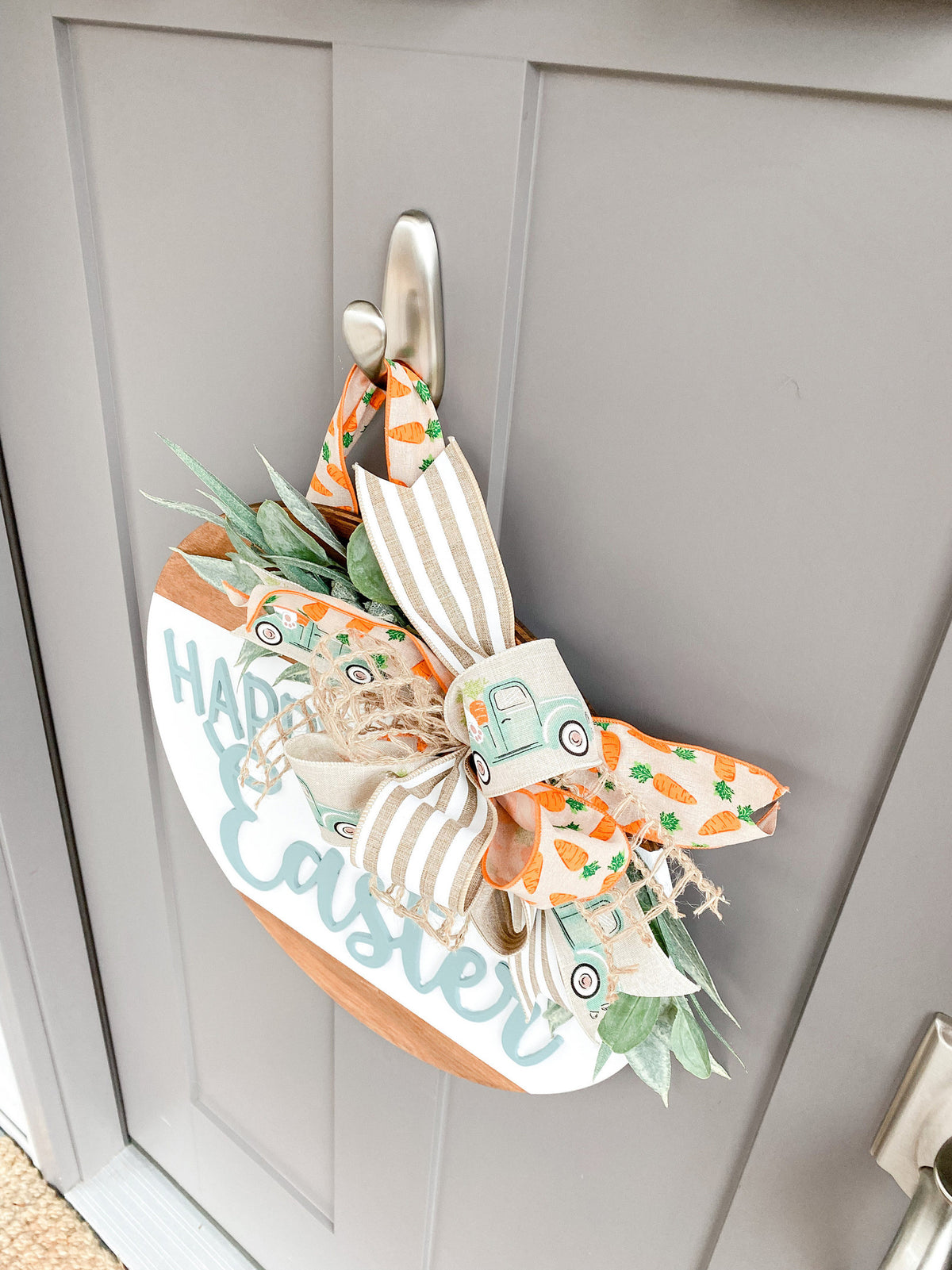 Happy Easter | Wood Door Hanger | Front Door Decor | Spring Door Hanger | Farmhouse Decor | 3D Lettering | Housewarming Gift | Realtor Gift