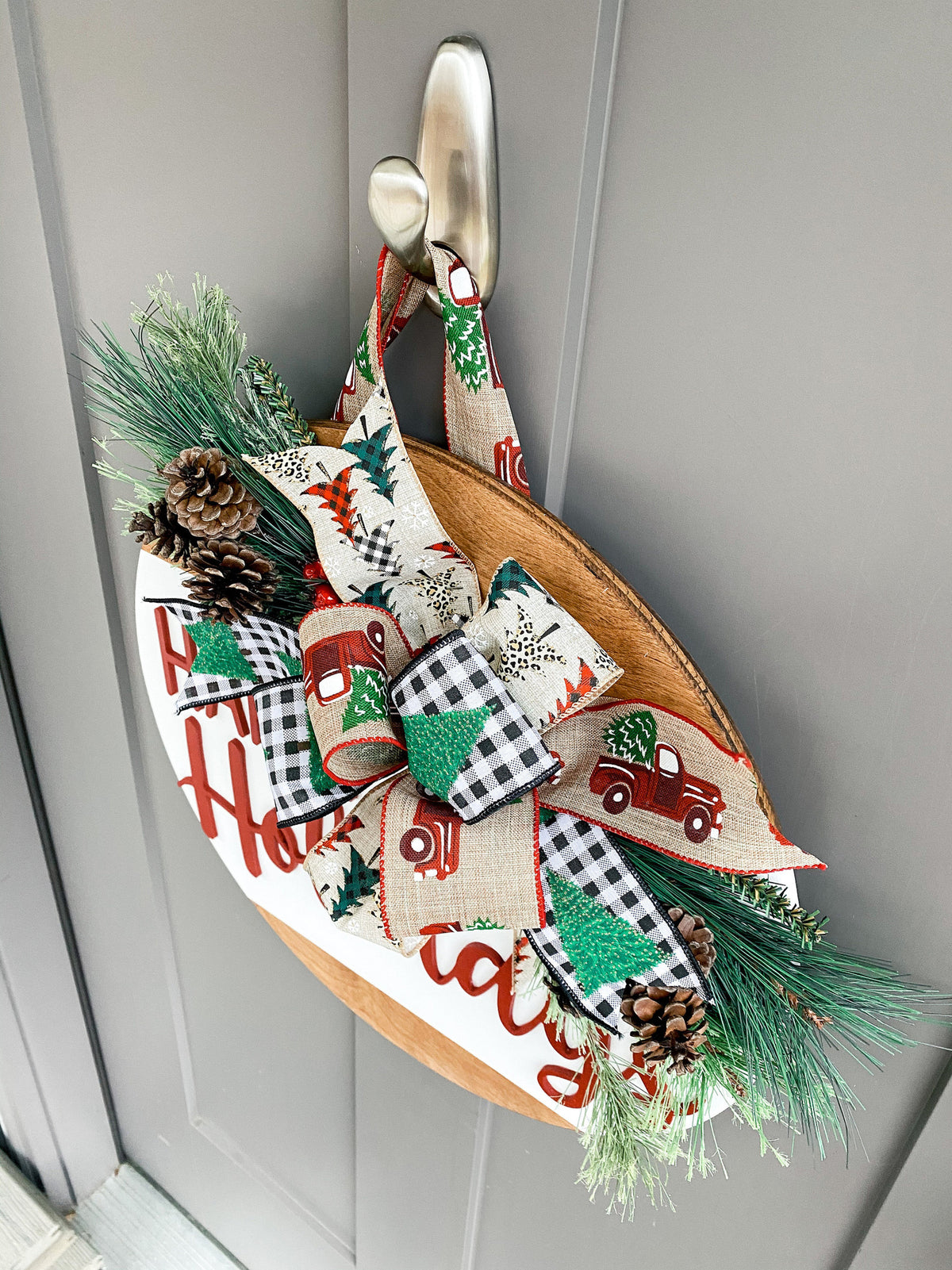 3D | Happy Holidays | Front Door Decor | Christmas Wreath | Christmas Decor | Door Hanger | Door Wreath | Housewarming | Home Decor