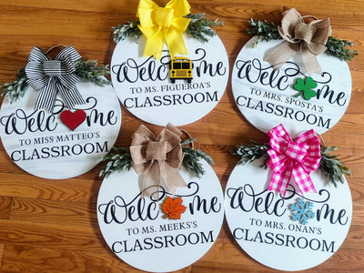 Classroom Door Decor | Interchangeable Sign | Classroom Welcome | Teacher Sign | Teacher Gift | Classroom Decor | End of Year Teacher Gift