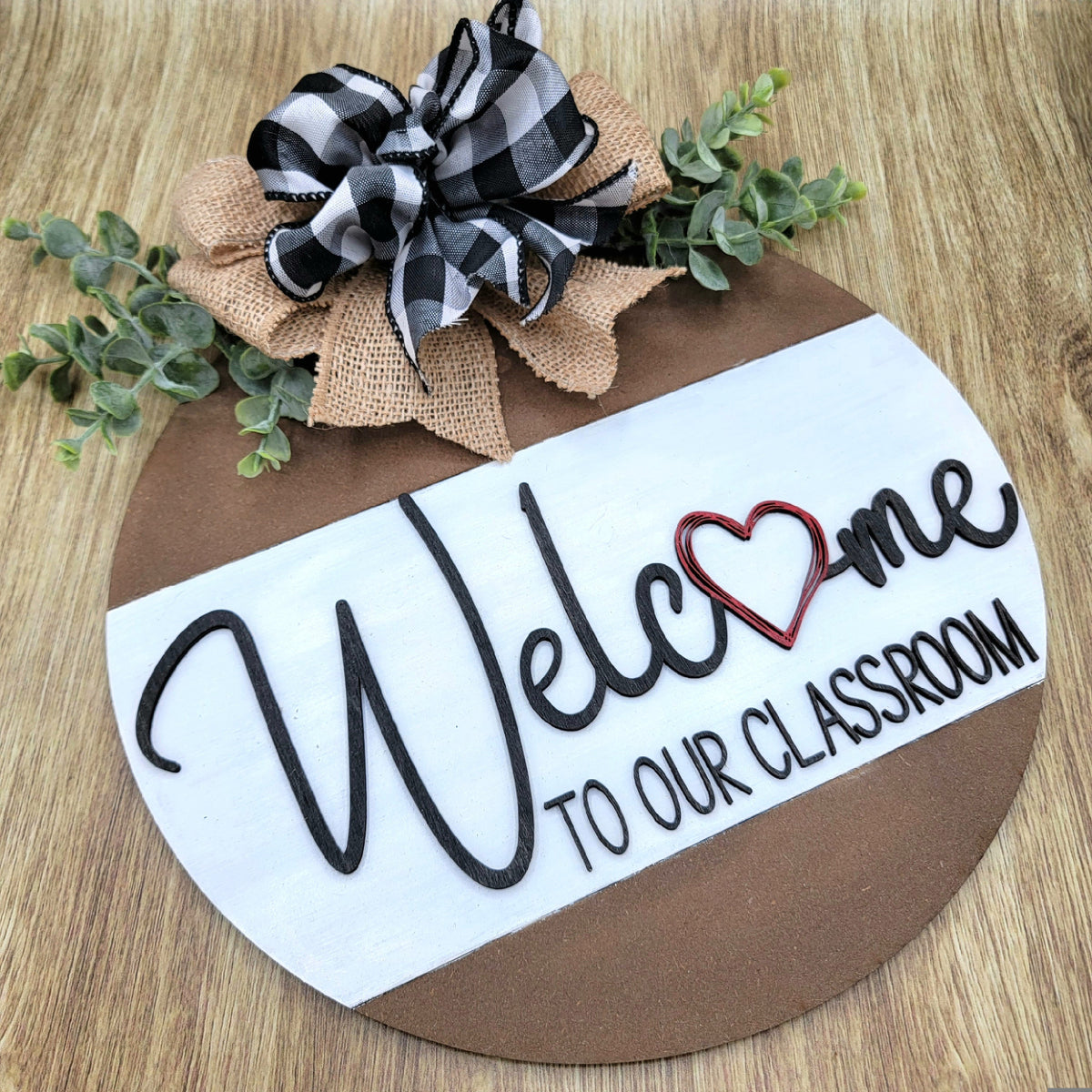Welcome to our Classroom Door Sign Decor, Custom Door Sign, Teacher Door Hanger