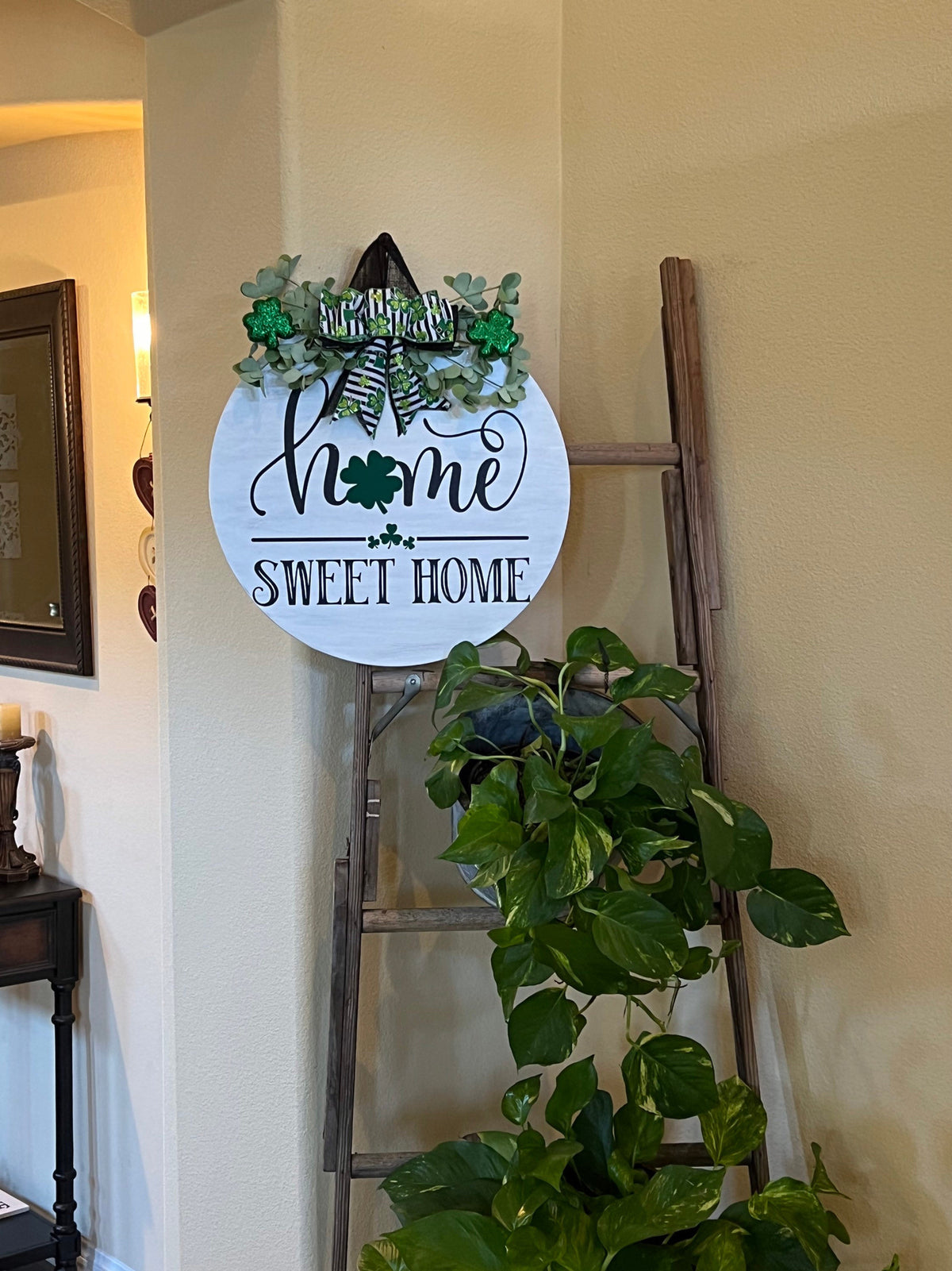 St Patrick"s Day Door Hanger, St Paddy's Door Sign, Farmhouse Wreath
