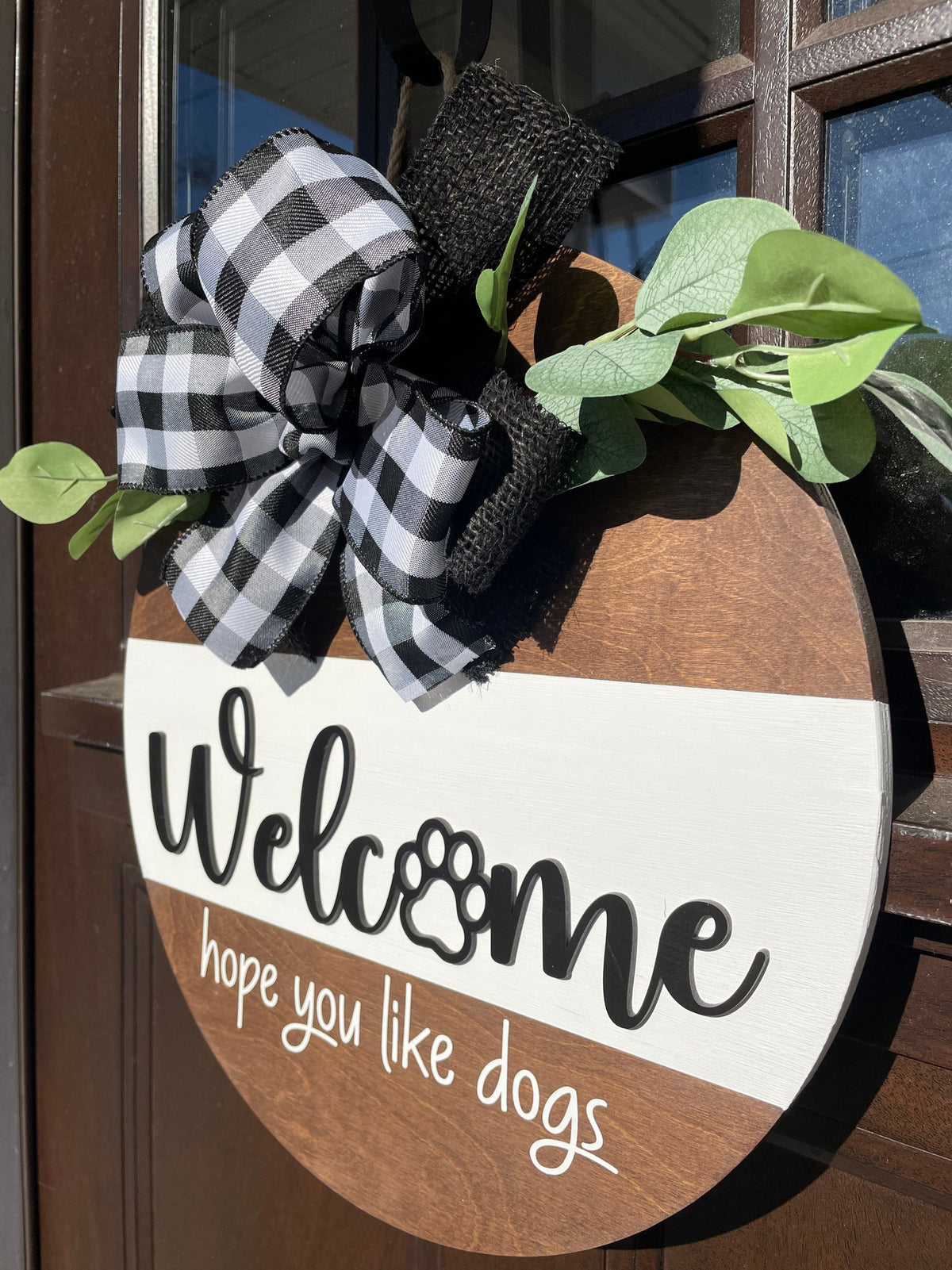 Hope you like dogs door hanger, 3D Welcome sign, Hope You Like Dogs, Dog Door Hanger, Door Wreath, Housewarming Gift, Dog Home Decor