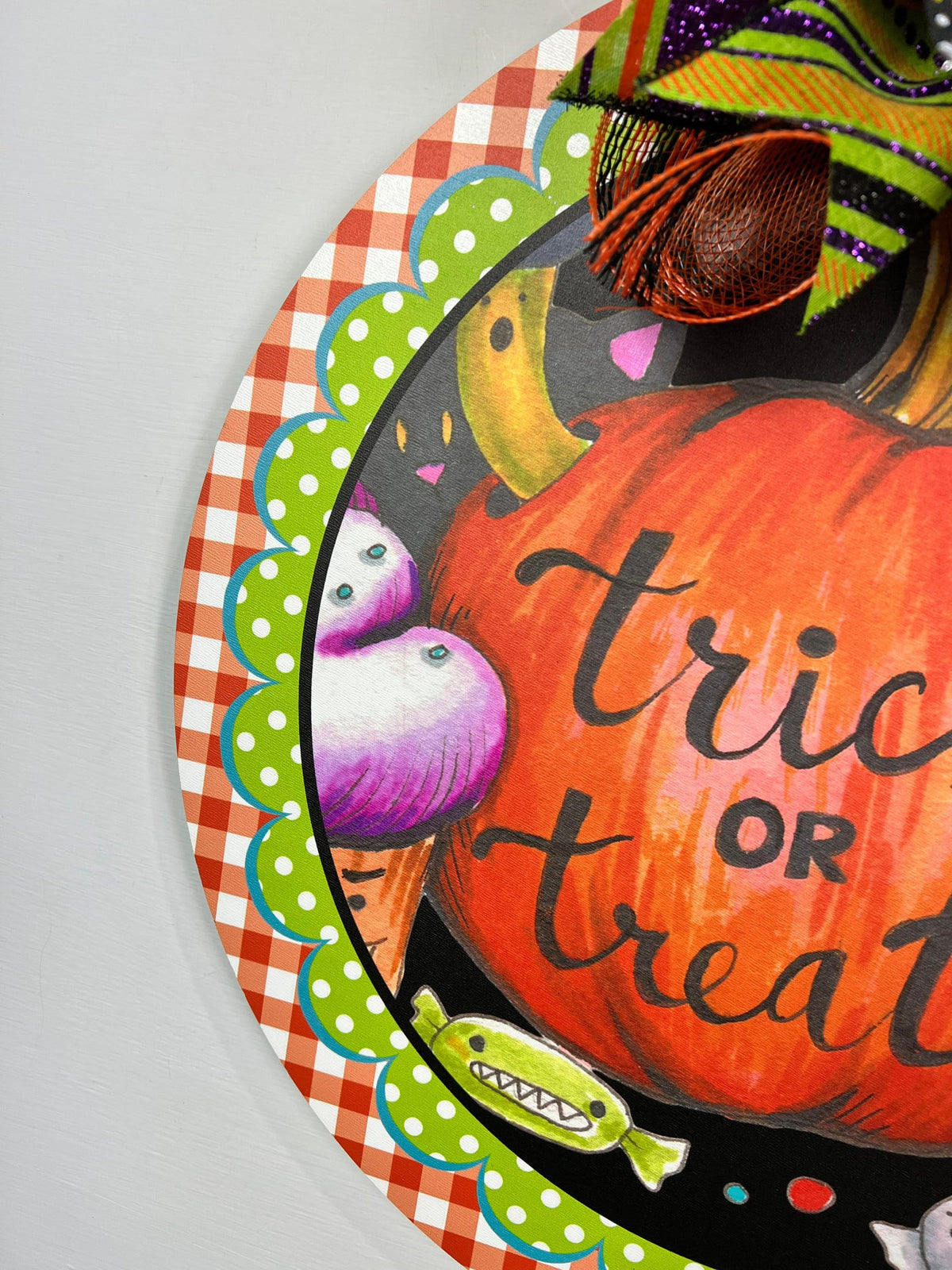 Front Door Decor, Halloween decor, Front Door Wreath, cute Halloween sign, Front Door Sign, Door Hanger, Housewarming Gift, gift for Daycare