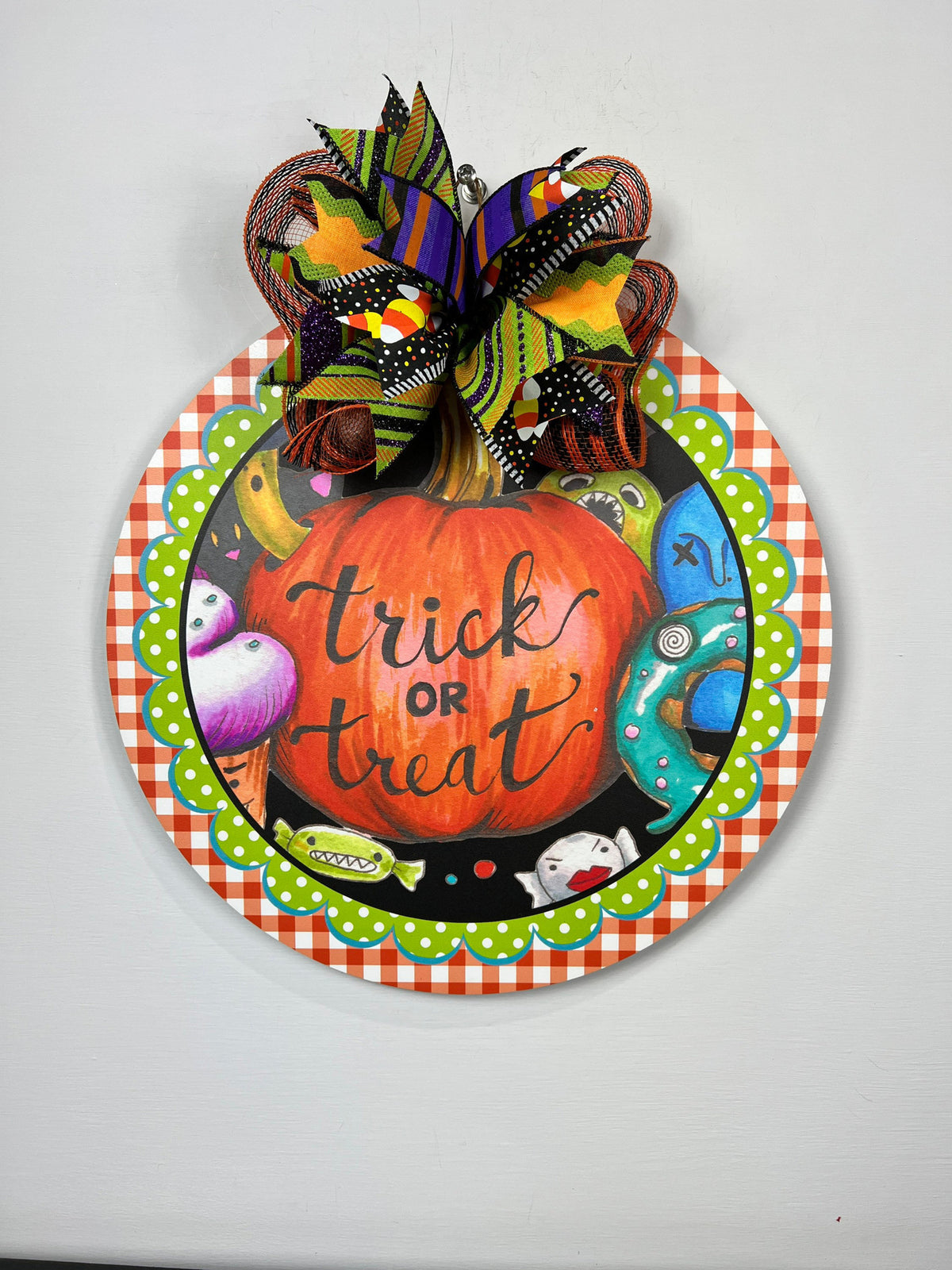 Front Door Decor, Halloween decor, Front Door Wreath, cute Halloween sign, Front Door Sign, Door Hanger, Housewarming Gift, gift for Daycare
