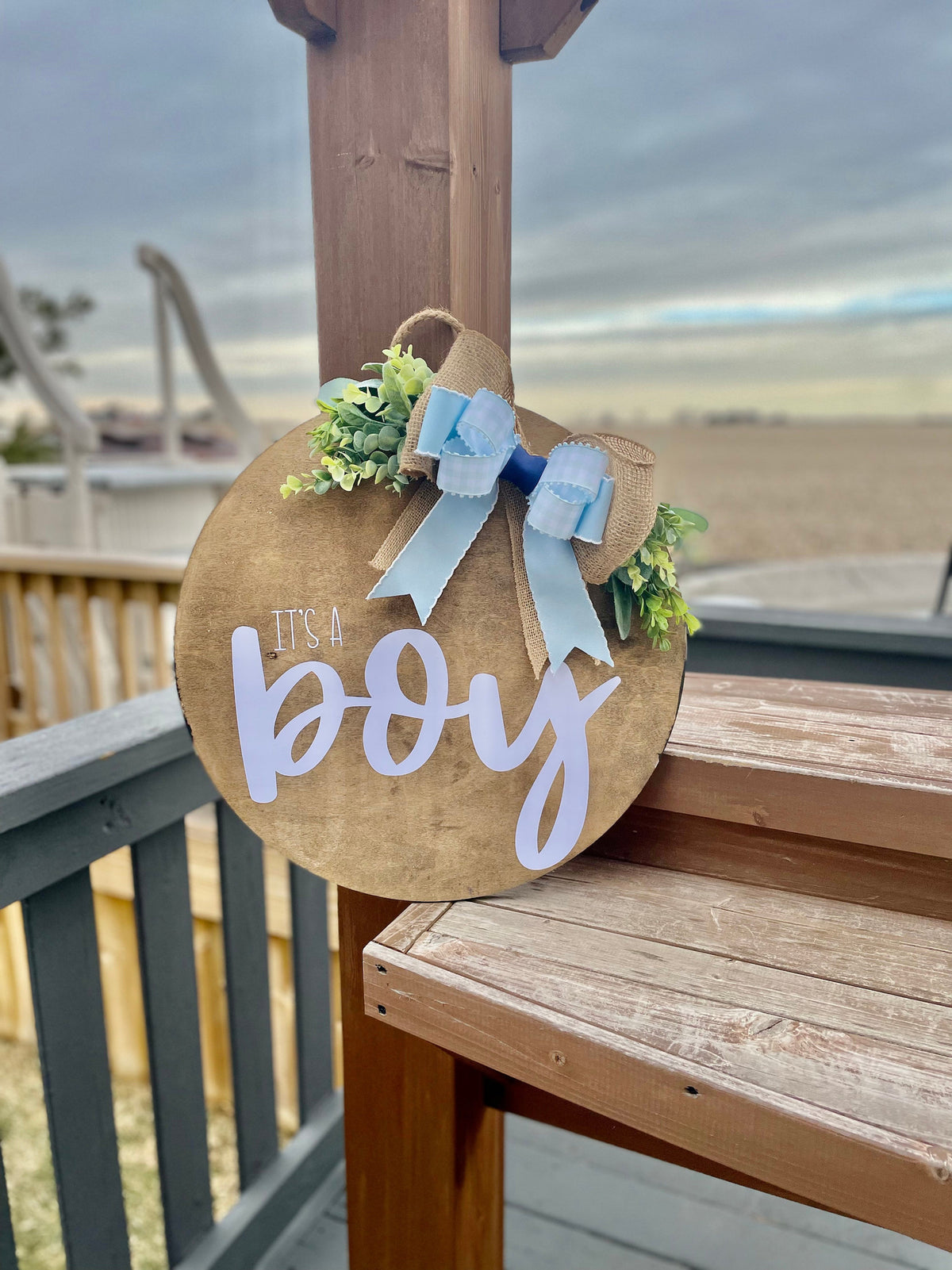 It's A Boy | Door Hanger | Baby Shower Gift | welcoming Sign | Front Door Decor