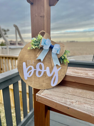 It's A Boy | Door Hanger | Baby Shower Gift | welcoming Sign | Front Door Decor