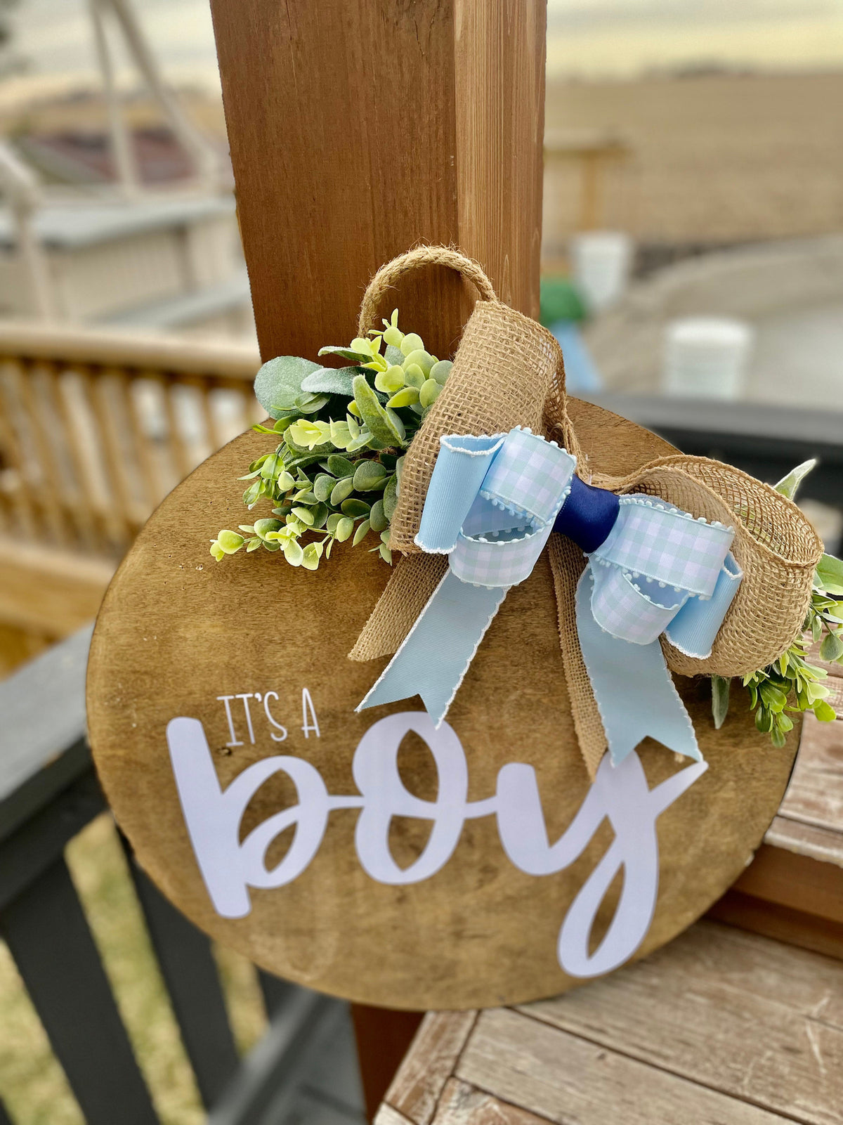 It's A Boy | Door Hanger | Baby Shower Gift | welcoming Sign | Front Door Decor